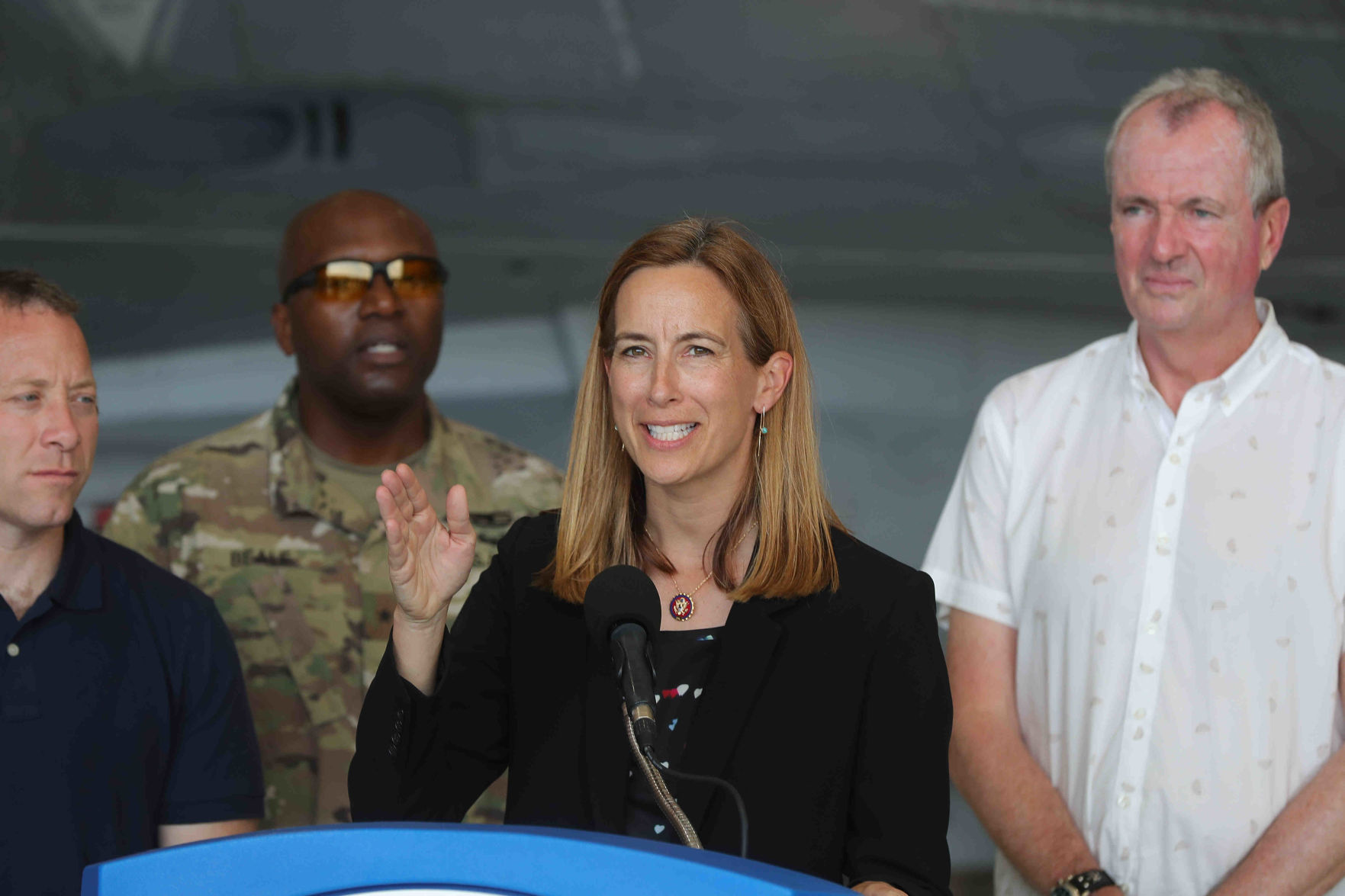 Governor Phil Murphy and U.S. Representative Donald Norcross visits military base